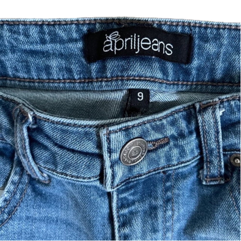 April Jeans Midrise Patchwork Cuffed Boyfriend Je… - image 4